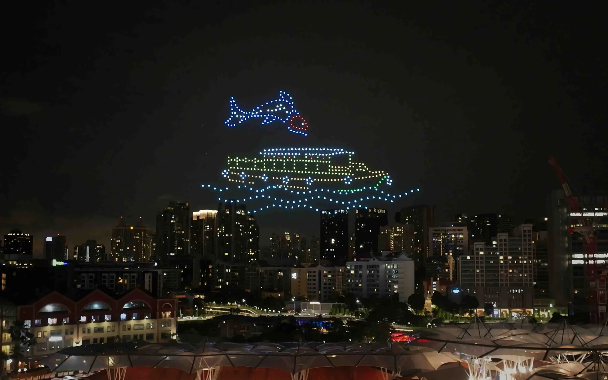 CQ Brand Promotion Drone Show Singapore — 500 Drones | MIRS Drone Show