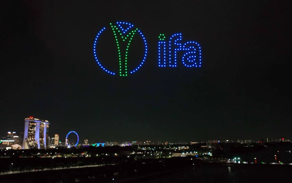 IFA Exhibition Drone Light Show Singapore — 200 Drones | MIRS Drone Show
