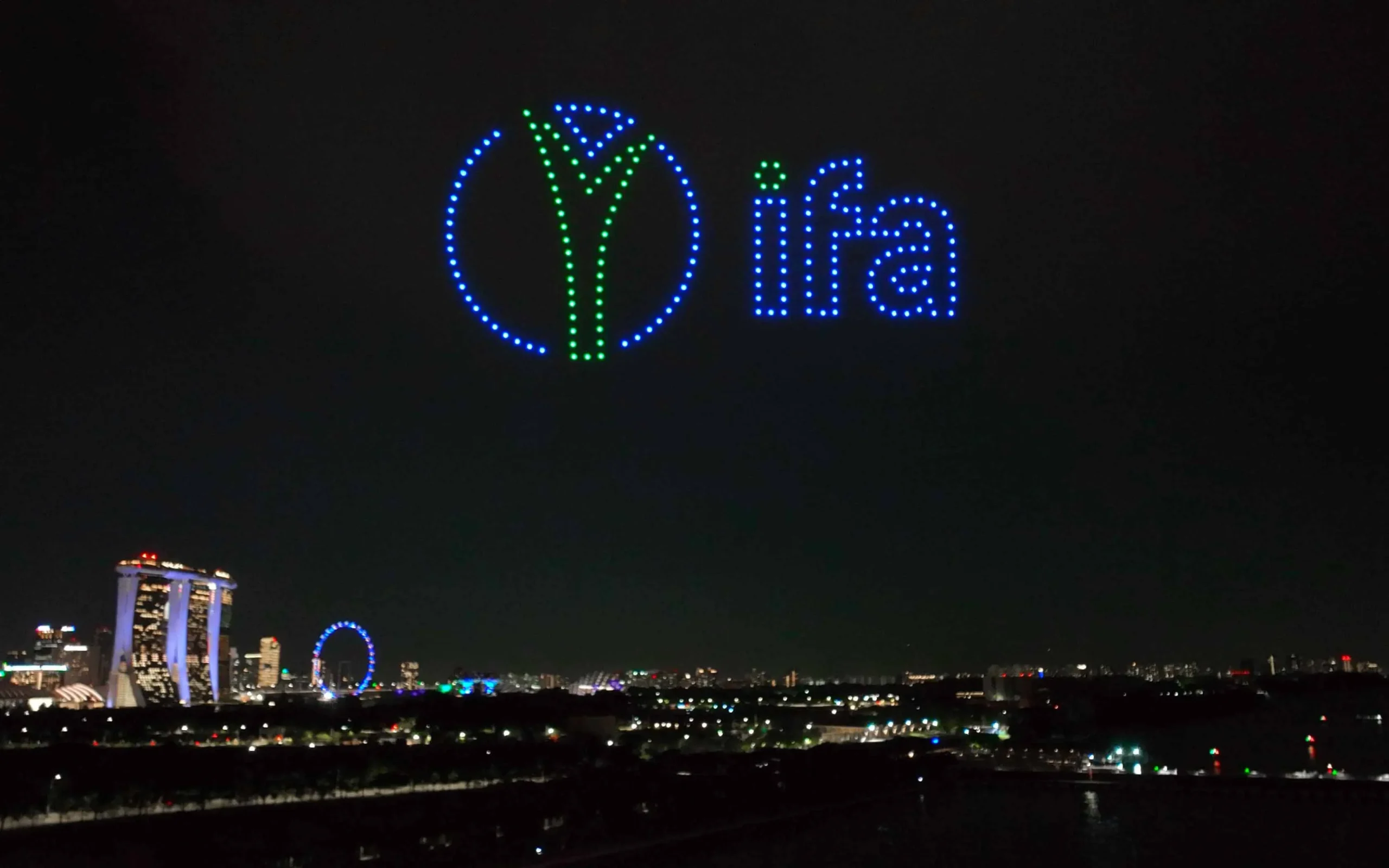 IFA Exhibition Drone Light Show Singapore — 200 Drones | MIRS Drone Show