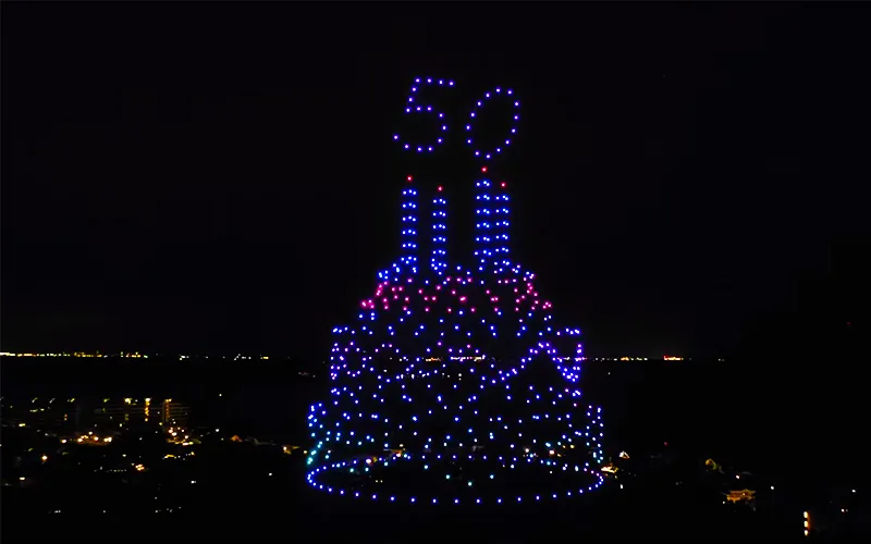 Birthday Celebration Private Drone Light Show Singapore — 500 Drones | MIRS Drone Show