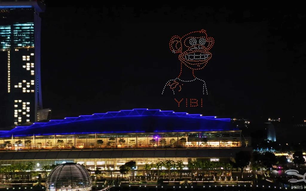 TOKEN 2049 Web3 Exhibition Drone Light Show Singapore — 500 Drones | MIRS Drone Show