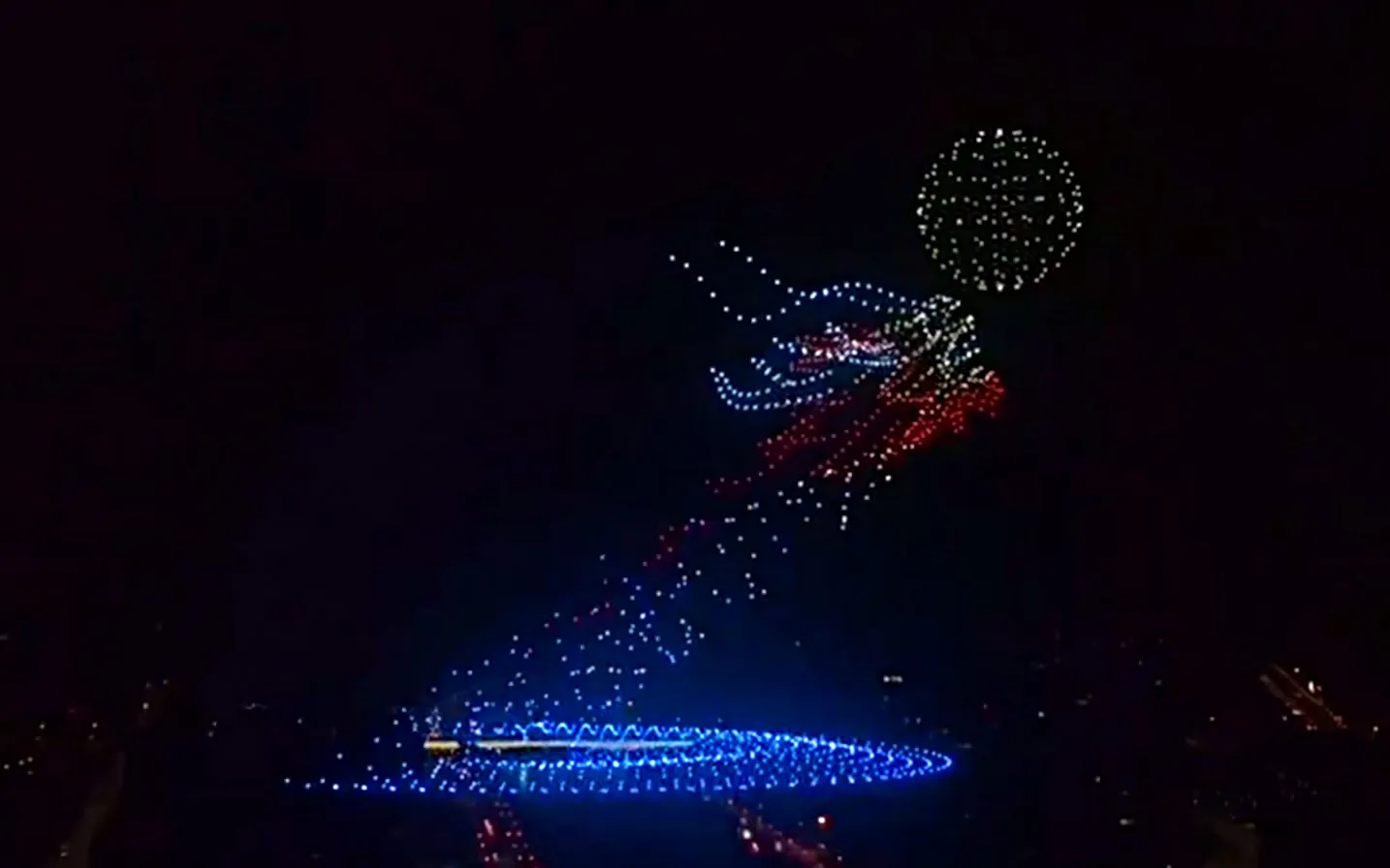 New Year Countdown Celebration China Drone Light Show — 1,800 Drones Performance | MIRS Innovate Drone Light Show