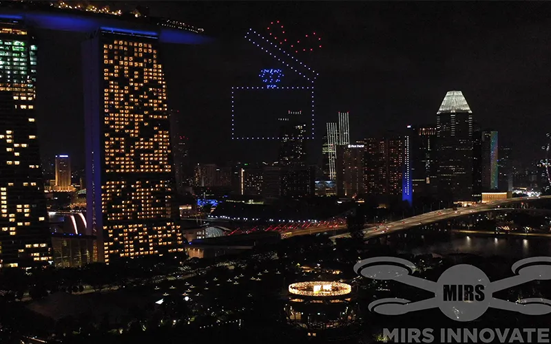 Wedding Proposal Drone Show Singapore — 150 Drones | MIRS Drone Show