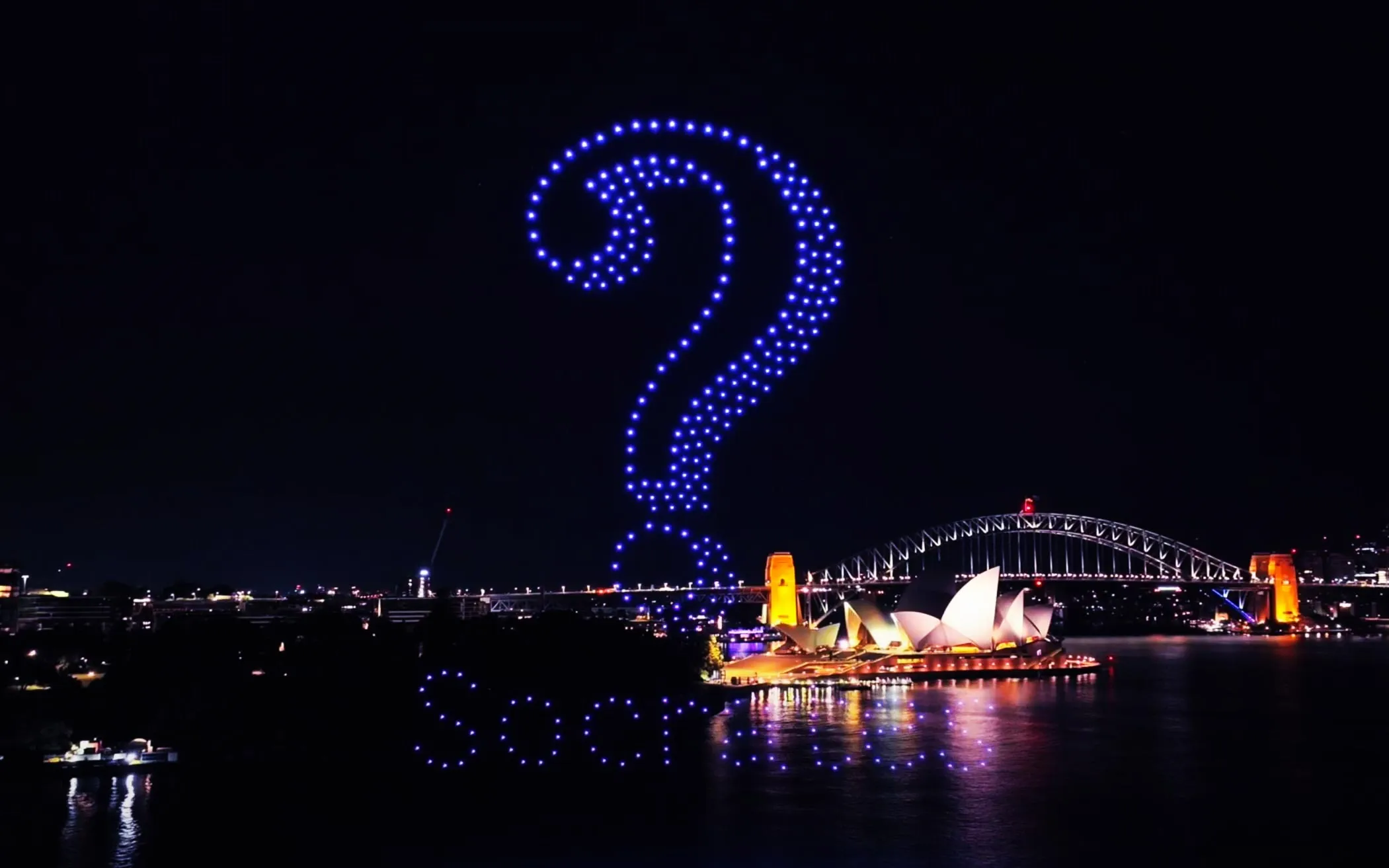 Socrates Social Apps Launch Drone Show Australia — 300 Drones | MIRS Drone Show