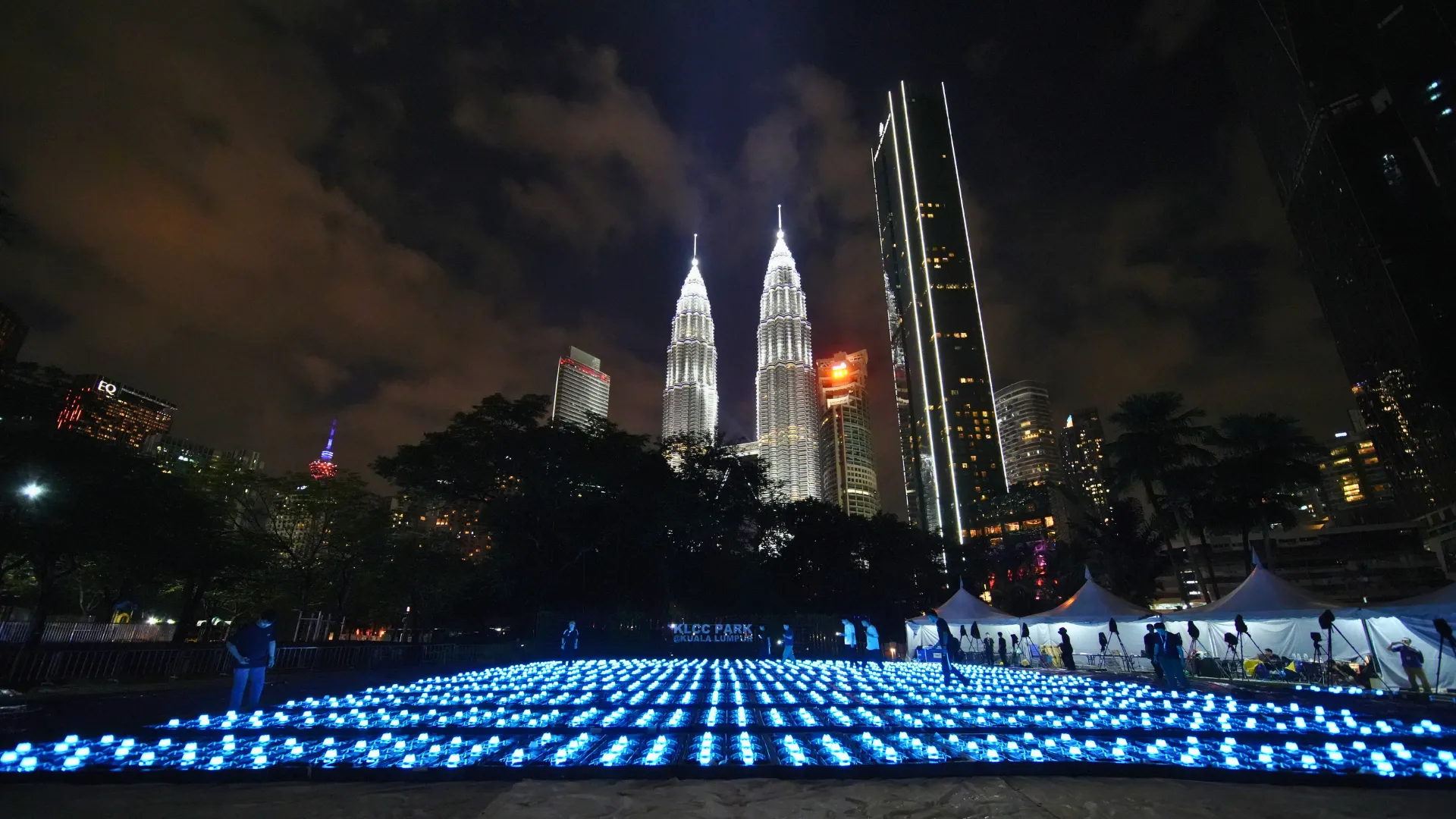 MIRS Drone Show Team Onsite KLCC