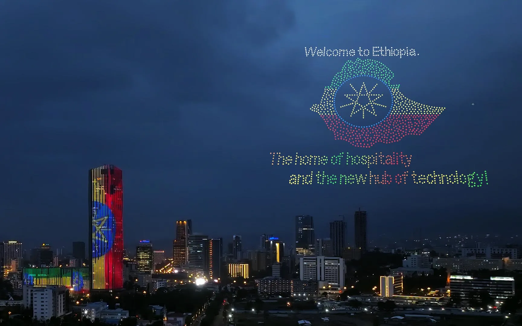 Digital Africa ETEX Exhibition Drone Show Addis Ababa Ethiopia — 1,500 Drones | MIRS Drone Show