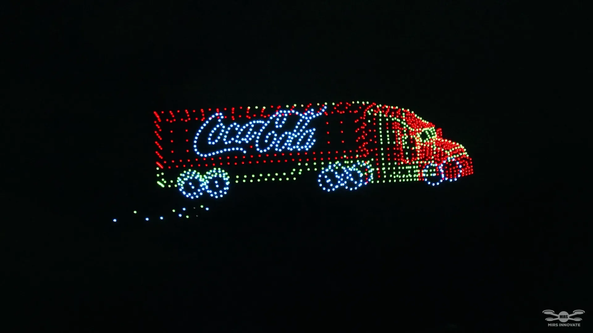 Iconic Coca-Cola Christmas Truck drone formation at Nuvali Philippines drone show 2024