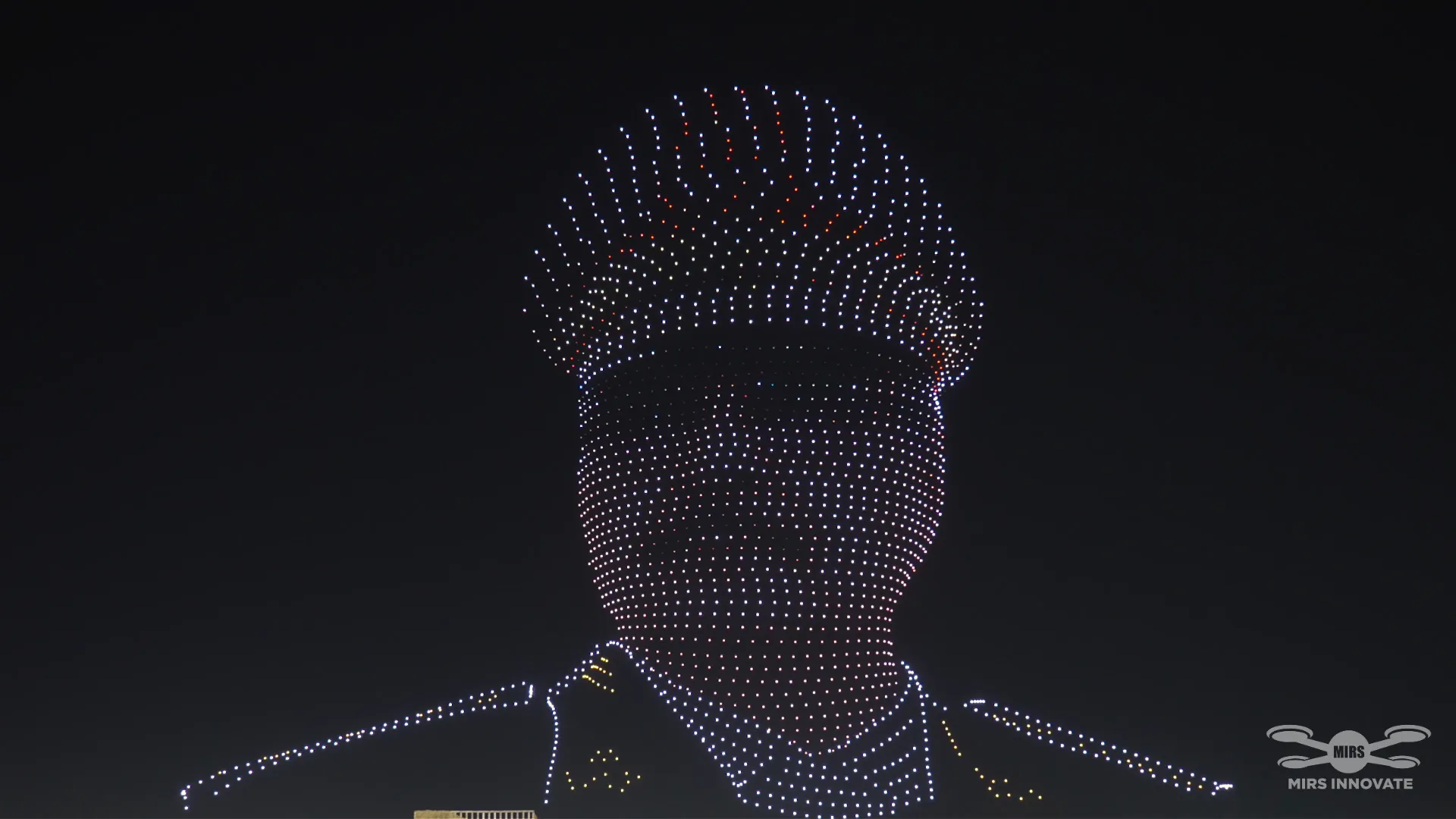 Officer portrait close-up drone formation at Libya Military Parade