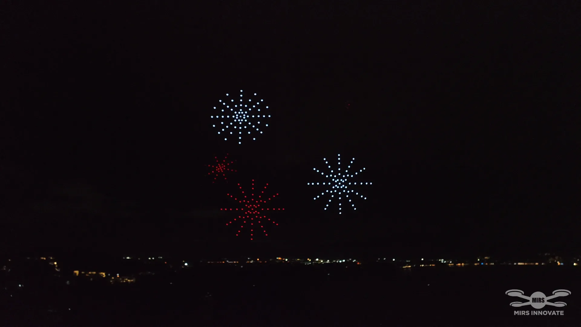 Sparkle drone formation at Cartier Thailand luxury drone light show