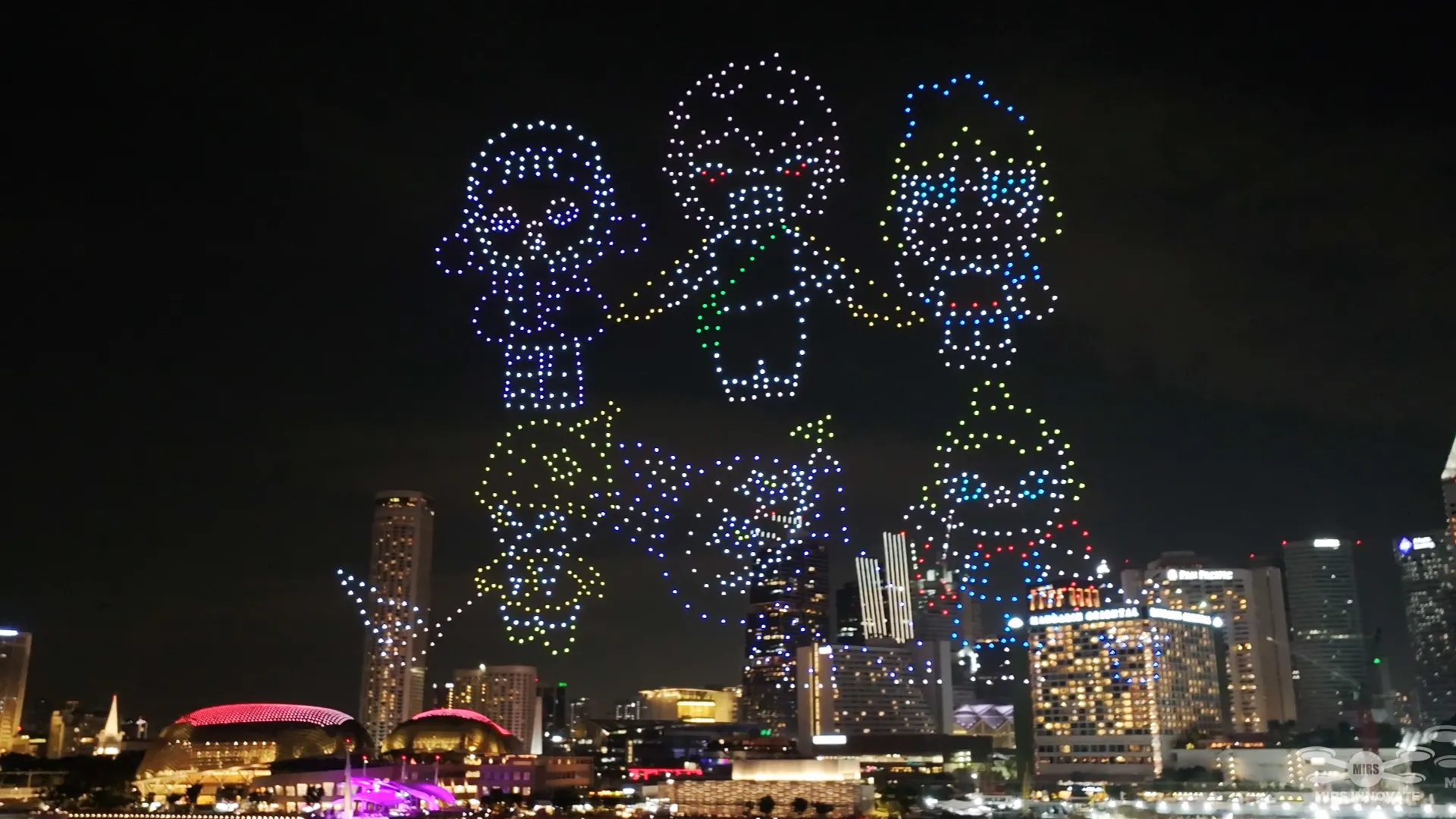 POPMART Drone Show Marina Bay Singapore 1300 Drones