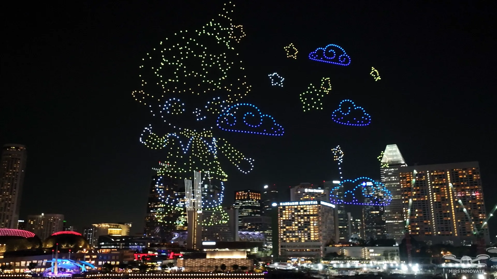 POPMART HIRONO Drone Formation Marina Bay Singapore