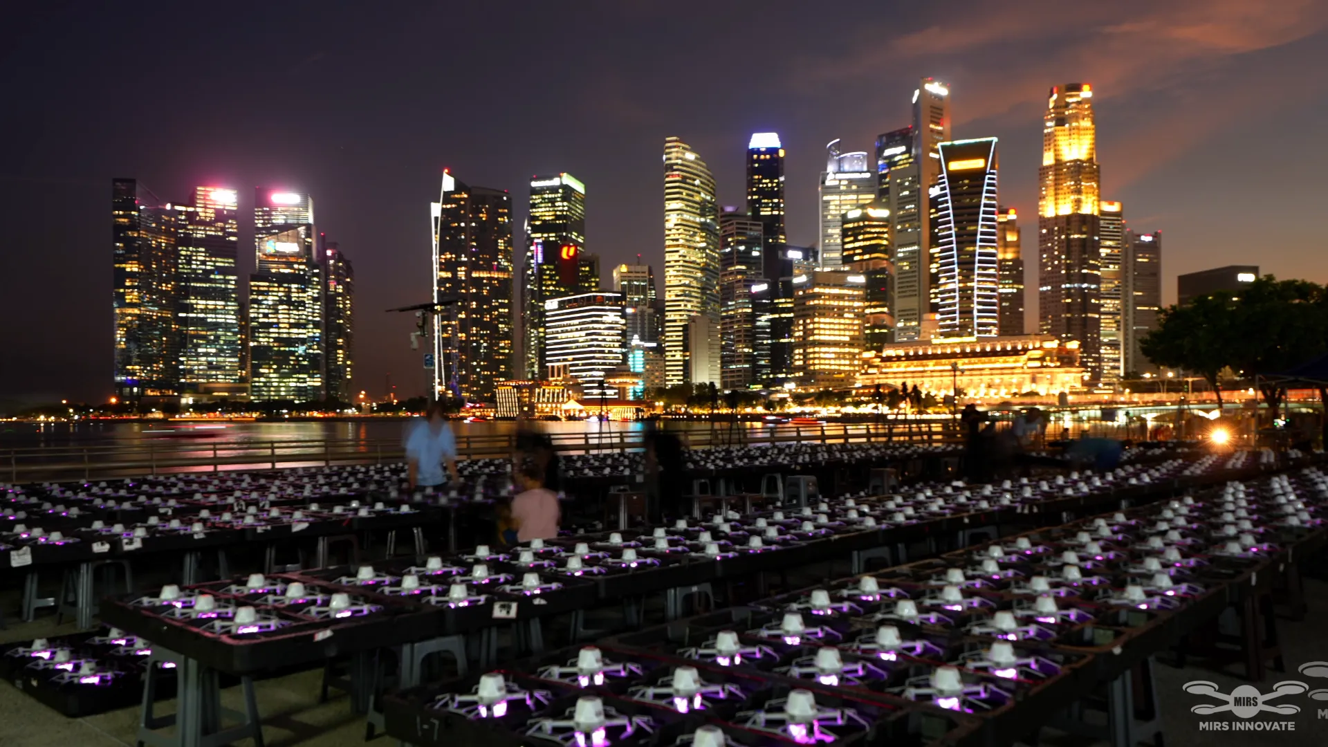MIRS Drone Show Ground Setup Singapore POPMART