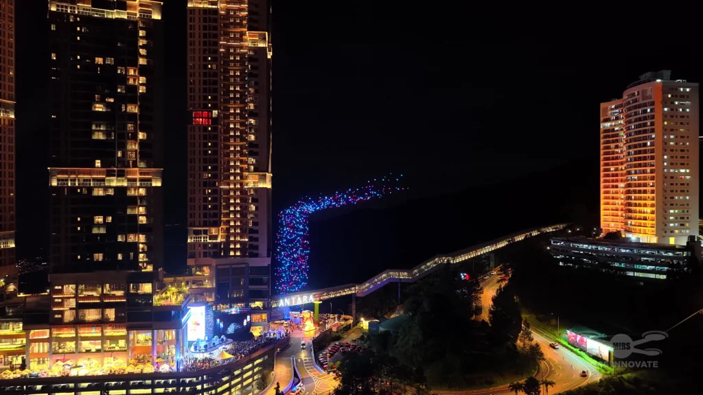MIRS Drone Show malaysia genting highlands antara mall drone swarm launch genting cityscape