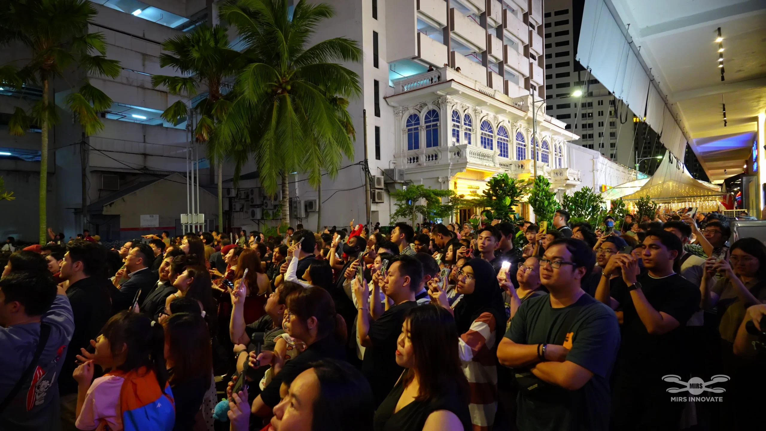 Massive Crowd at Umi Umi Penang Grand Opening Drone Show Malaysia
