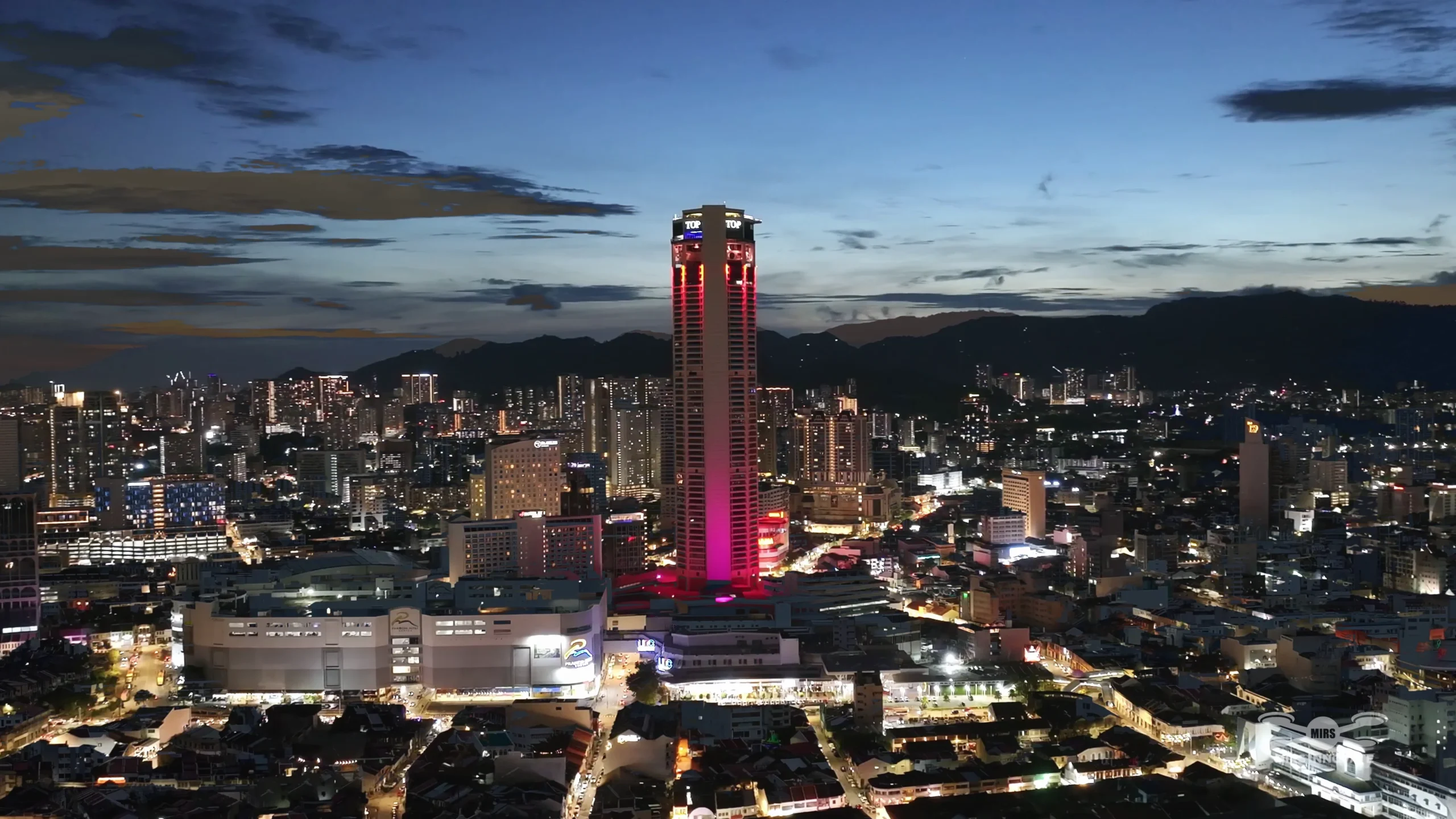 Umi Umi Penang Drone Show Penang City Aerial Twilight Malaysia