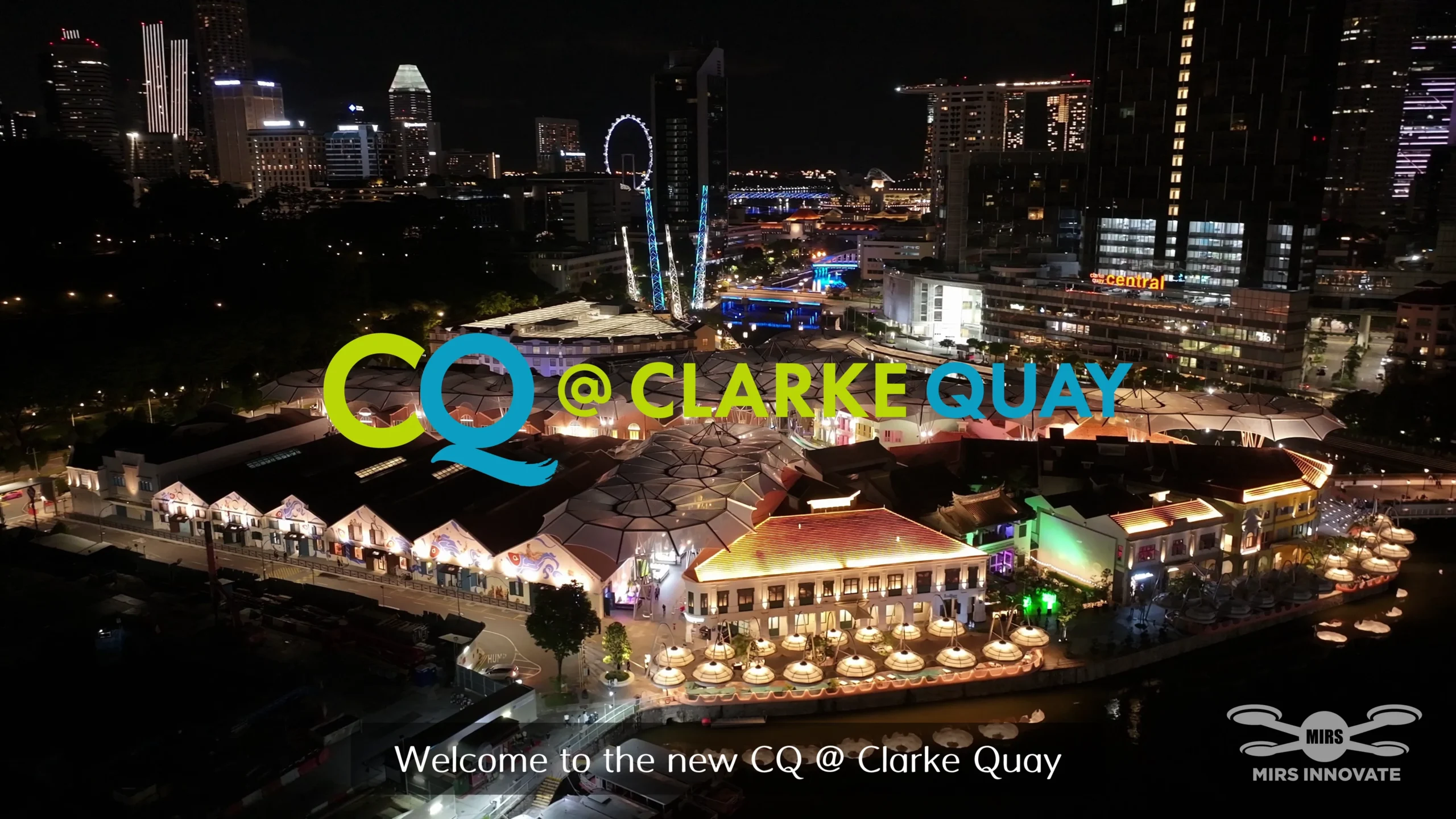 Cq Brand Promotion Drone Show Singapore Singapore Cq Hsbc Brand Promotion Clarke Quay Wide