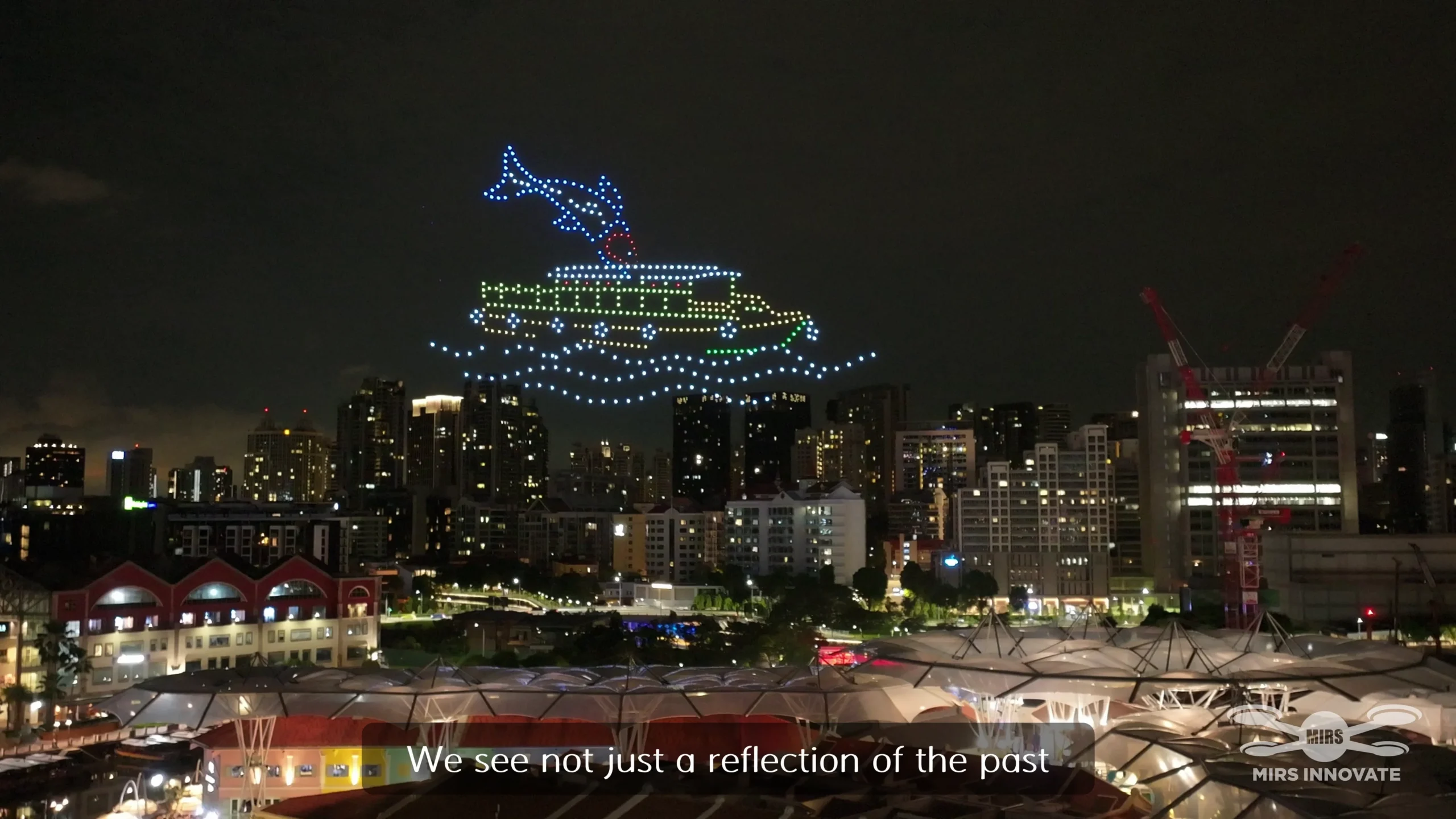 Cq Brand Promotion Drone Show Singapore Singapore Cq Hsbc Brand Promotion Dragon Aerial Formation