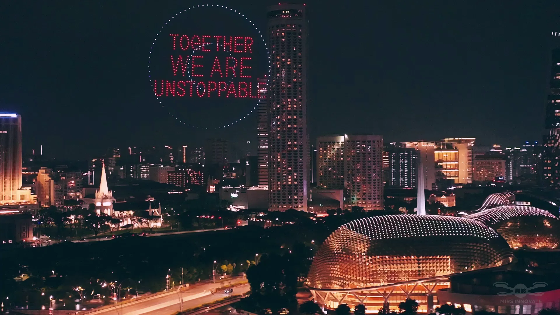 Hennessy Dragon Drone Formation Aerial Singapore Esplanade Marina Bay Brand Promotion
