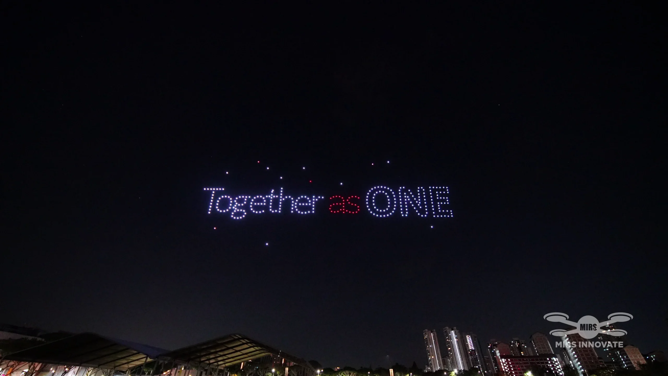 Together As One drone formation for Singapore National Day 2024