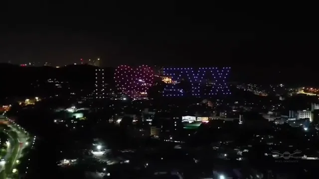 I Love You and heart-inspired finale in the 250-drone proposal show