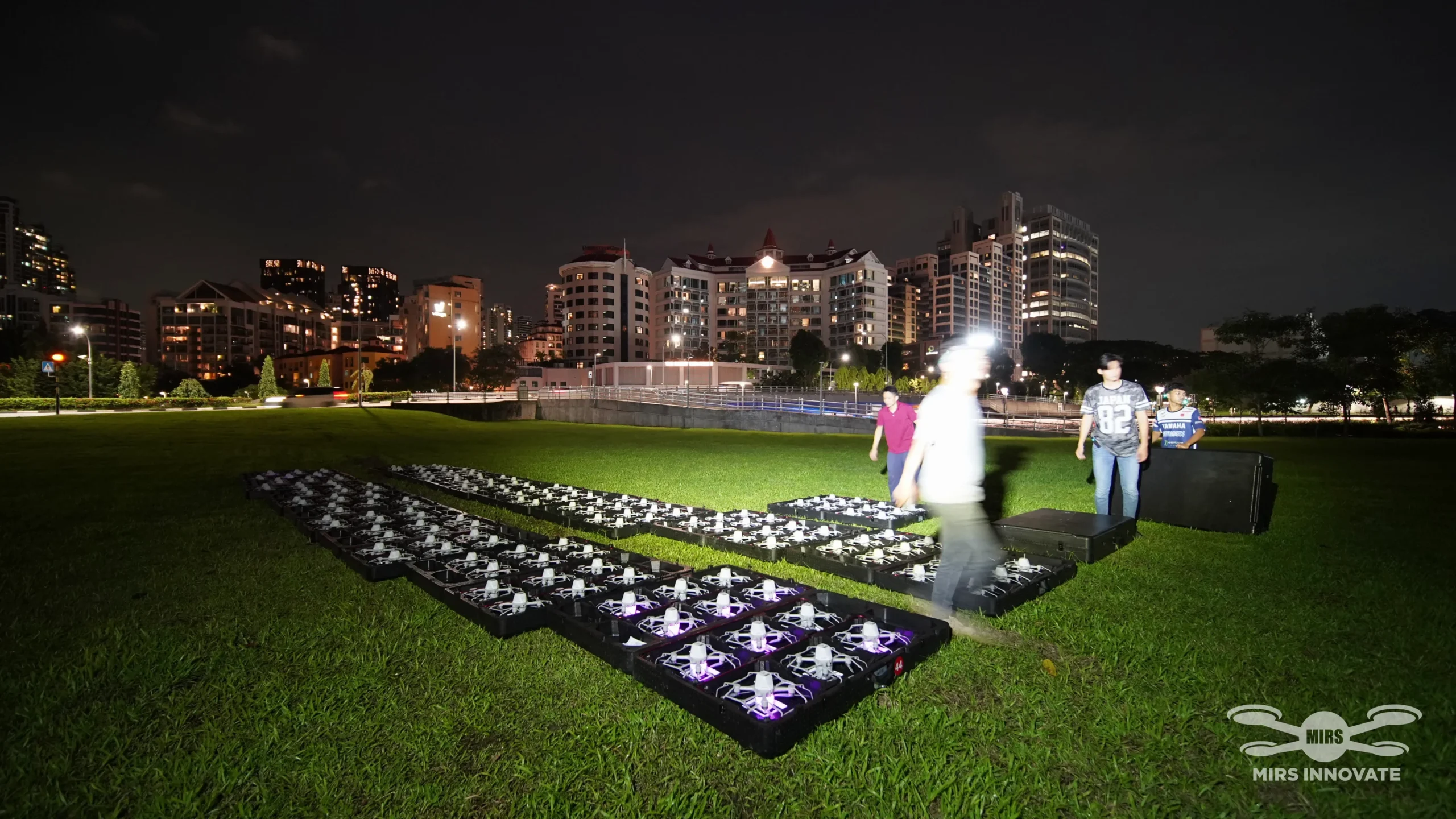 Cq Brand Promotion Drone Show Singapore Singapore Cq Hsbc Brand Promotion Field Setup Crew