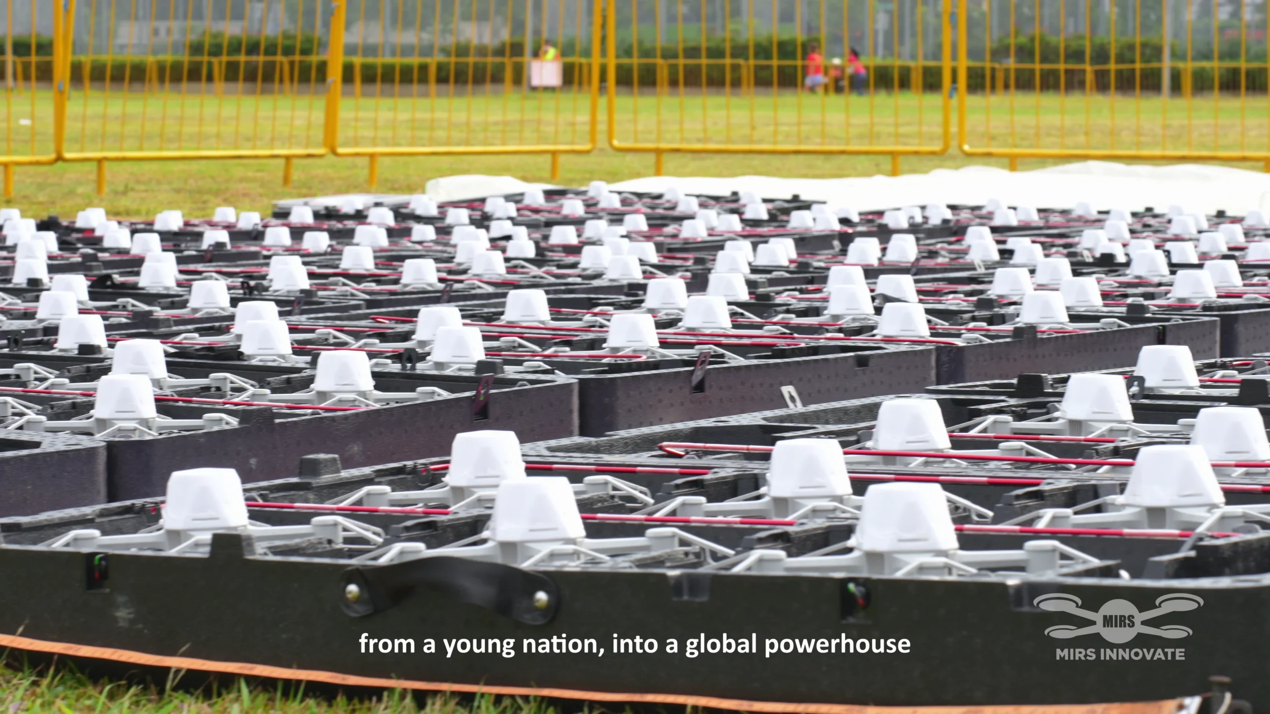 Drone setup rows for Singapore National Day 2024 preparation