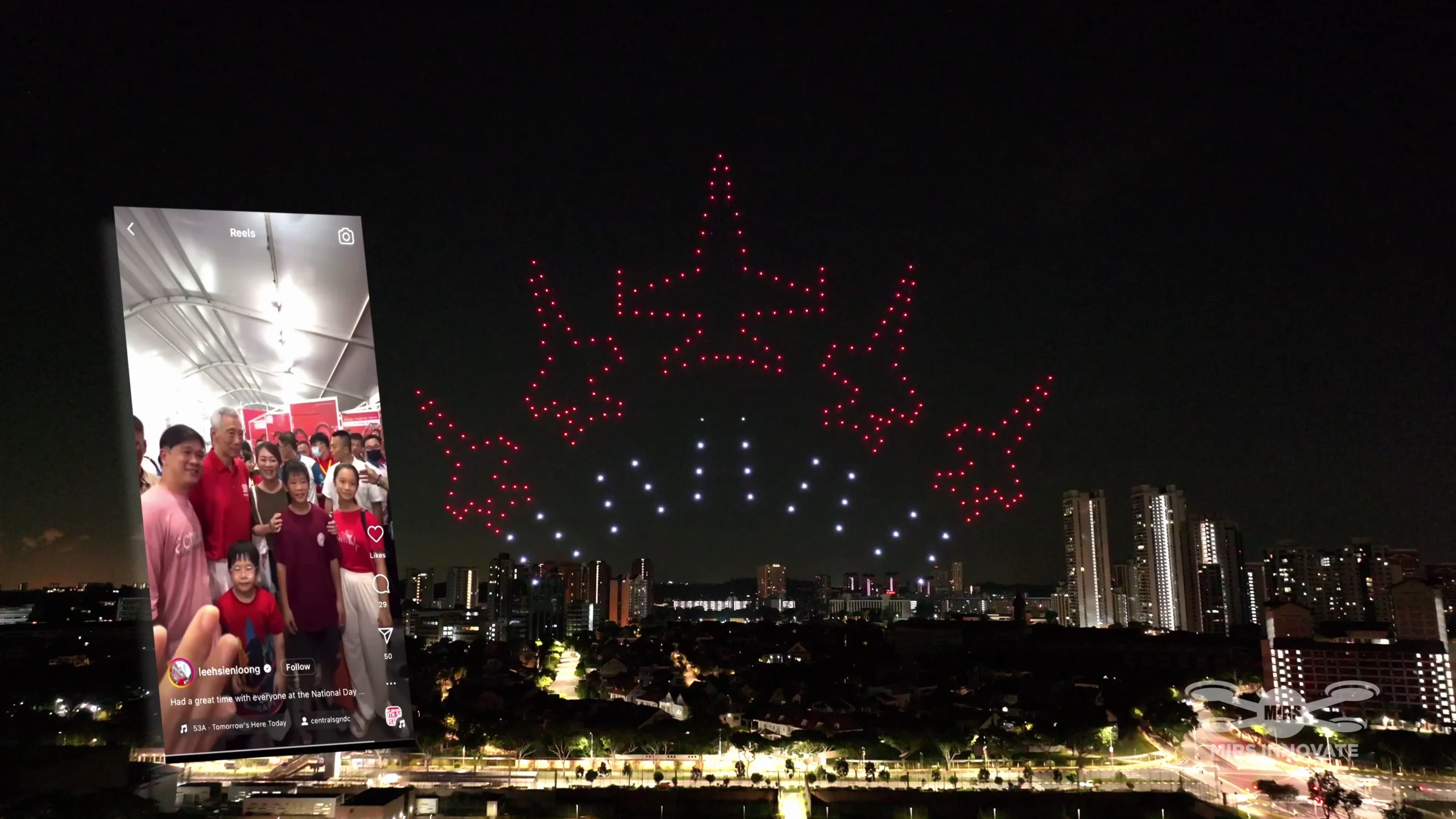 Singapore National Day 2024 formation with the on-site team