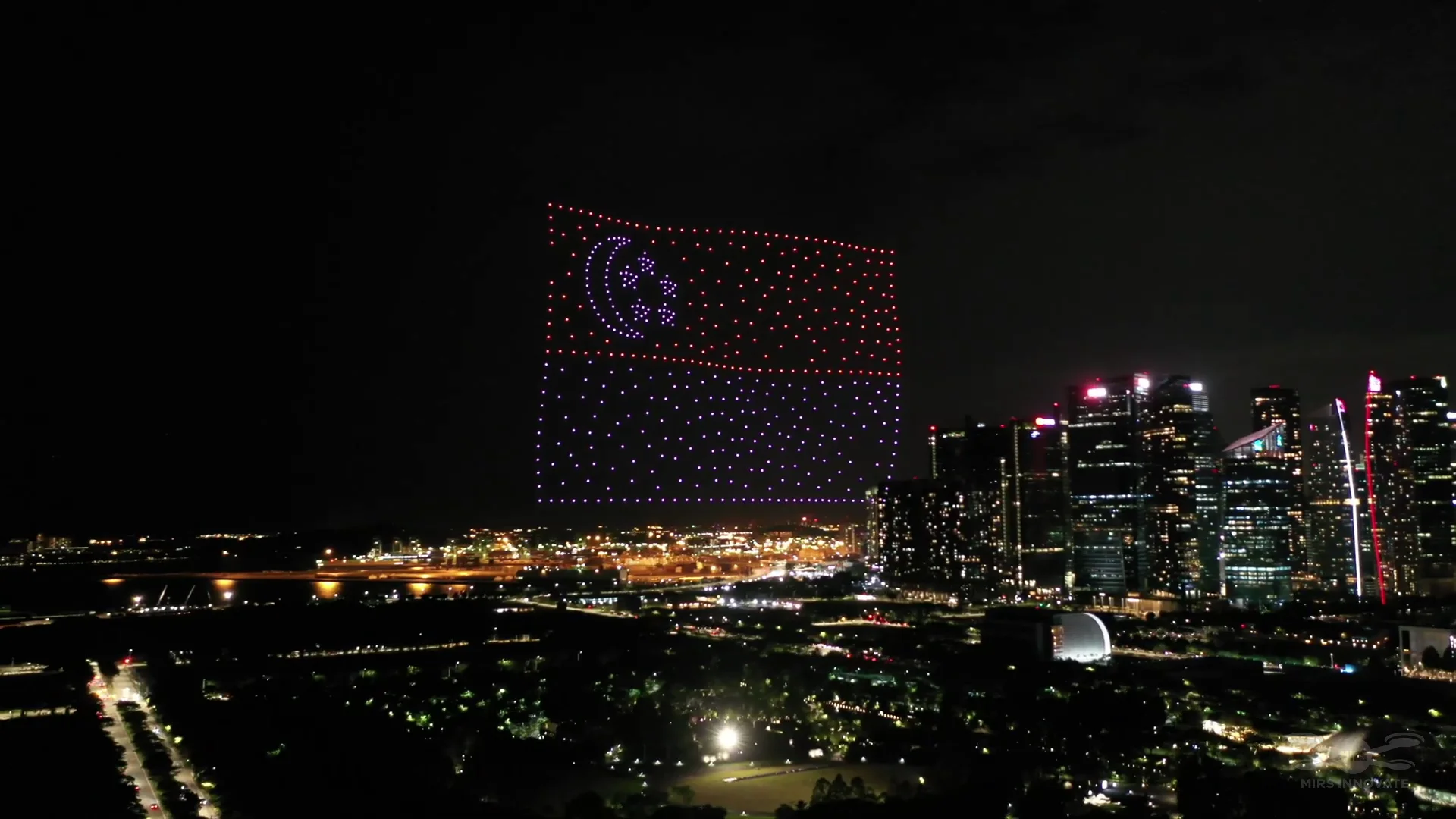 2022 National Day Concert at Gardens by the Bay drone show Singapore - National Day Concert 2022 Gardens By The Bay Flag