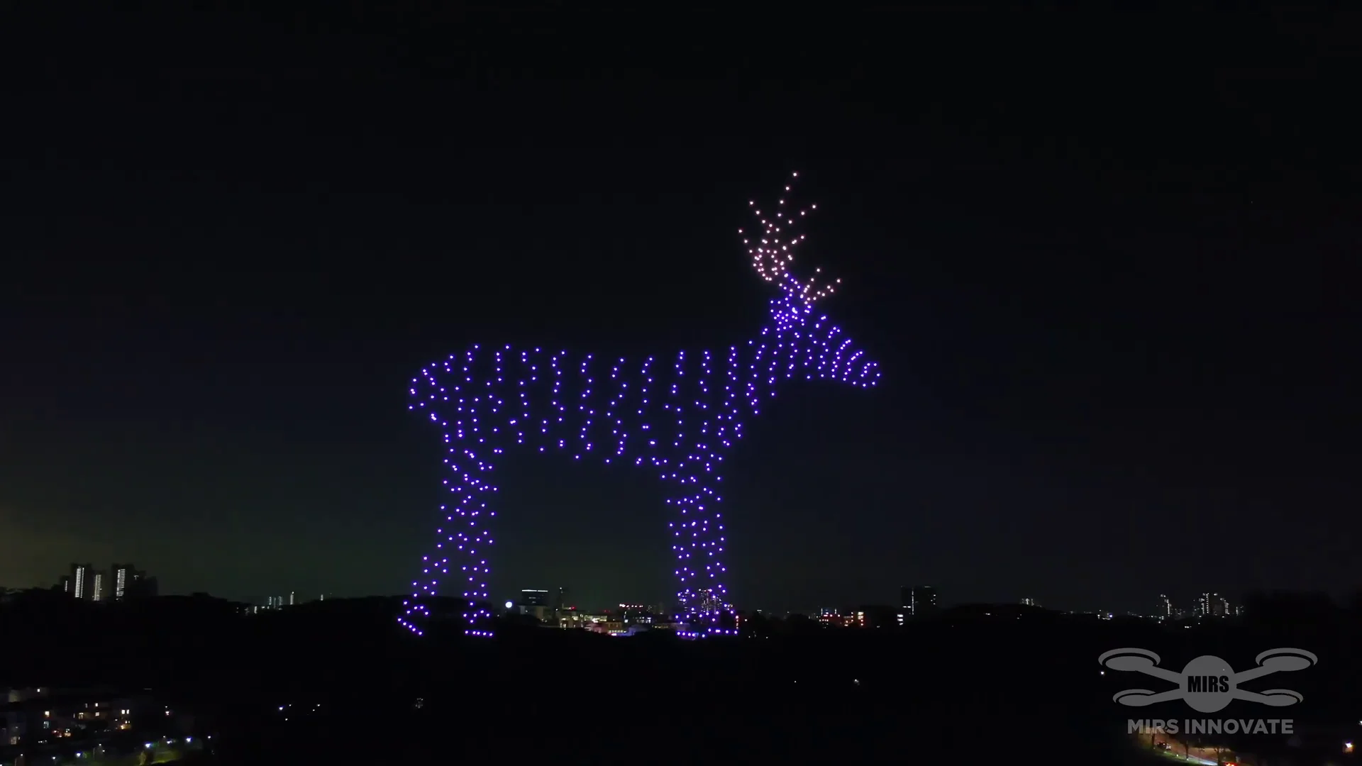 Holiday Celebration at Old Holland Road drone show Singapore - Old Holland Road New Year 2023 Christmas Deer Formation