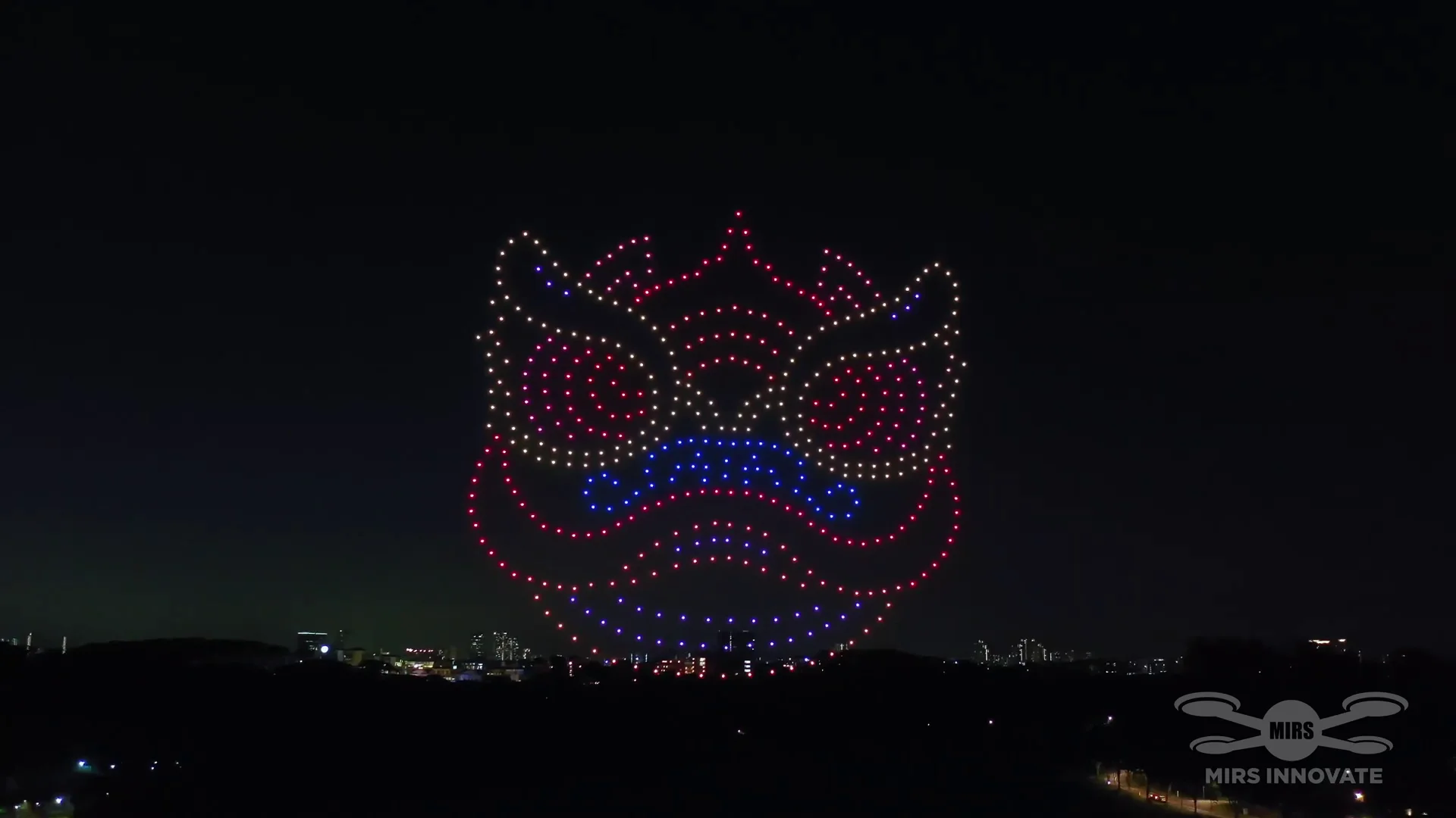 Holiday Celebration at Old Holland Road drone show Singapore - Old Holland Road New Year 2023 Colorful Festive Mask