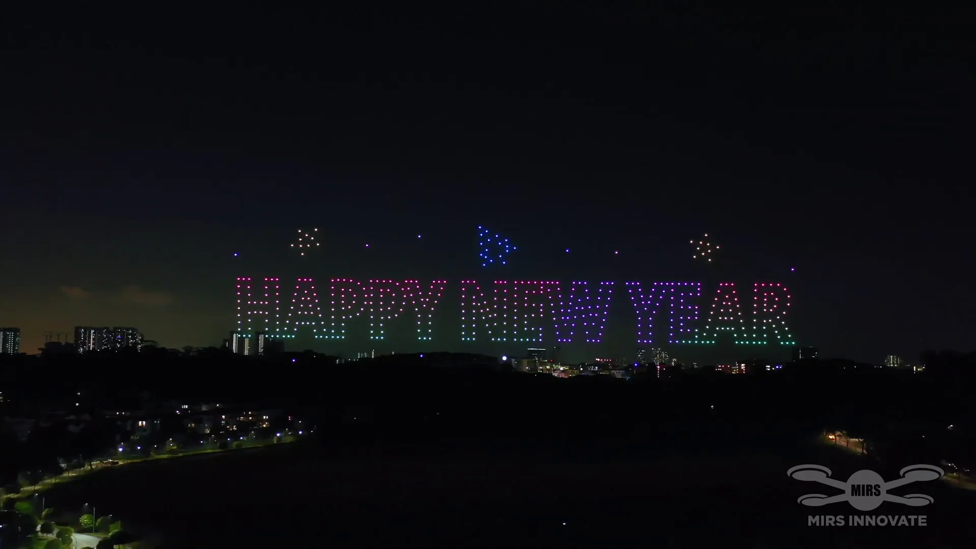 Holiday Celebration at Old Holland Road drone show Singapore - Old Holland Road New Year 2023 Happy New Year