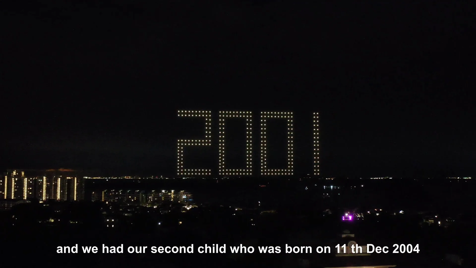 Birthday Celebration at Sentosa Golf Club drone show Singapore - Sentosa Golf Club Anniversary Celebration 2001 Text Formation