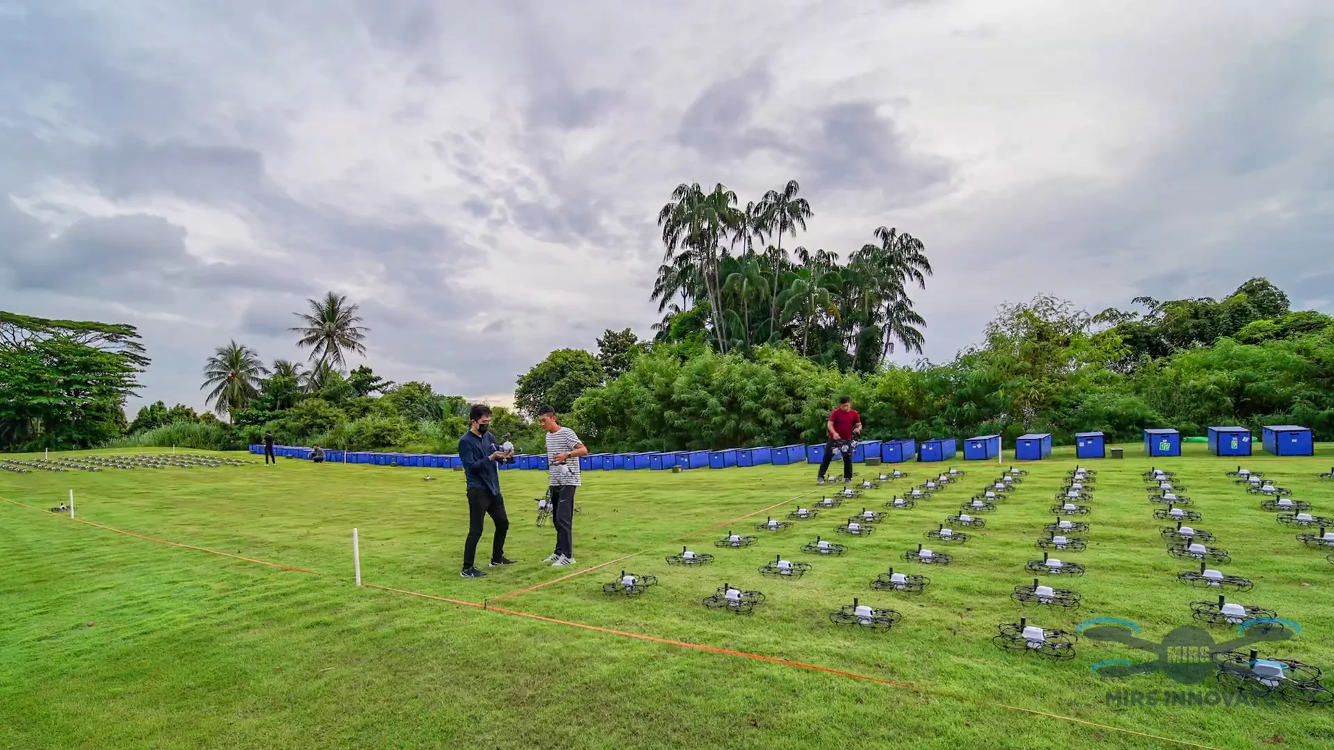 Birthday Celebration at Sentosa Golf Club drone show Singapore - Sentosa Golf Club Anniversary Celebration Crew Checking Grid Golf