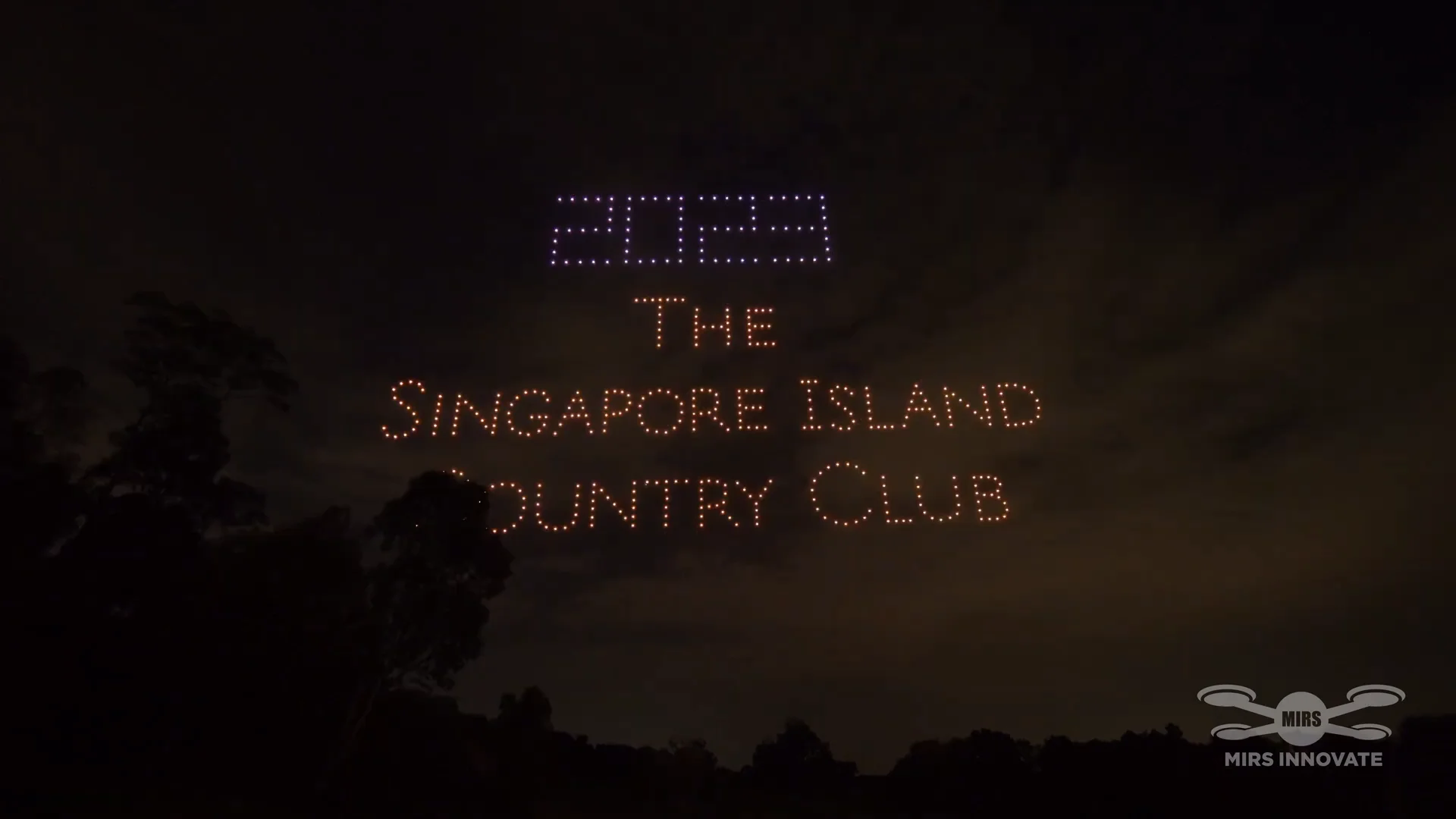 2023 Singapore Island Country Club text drone formation for SICC Jubilee 60th anniversary