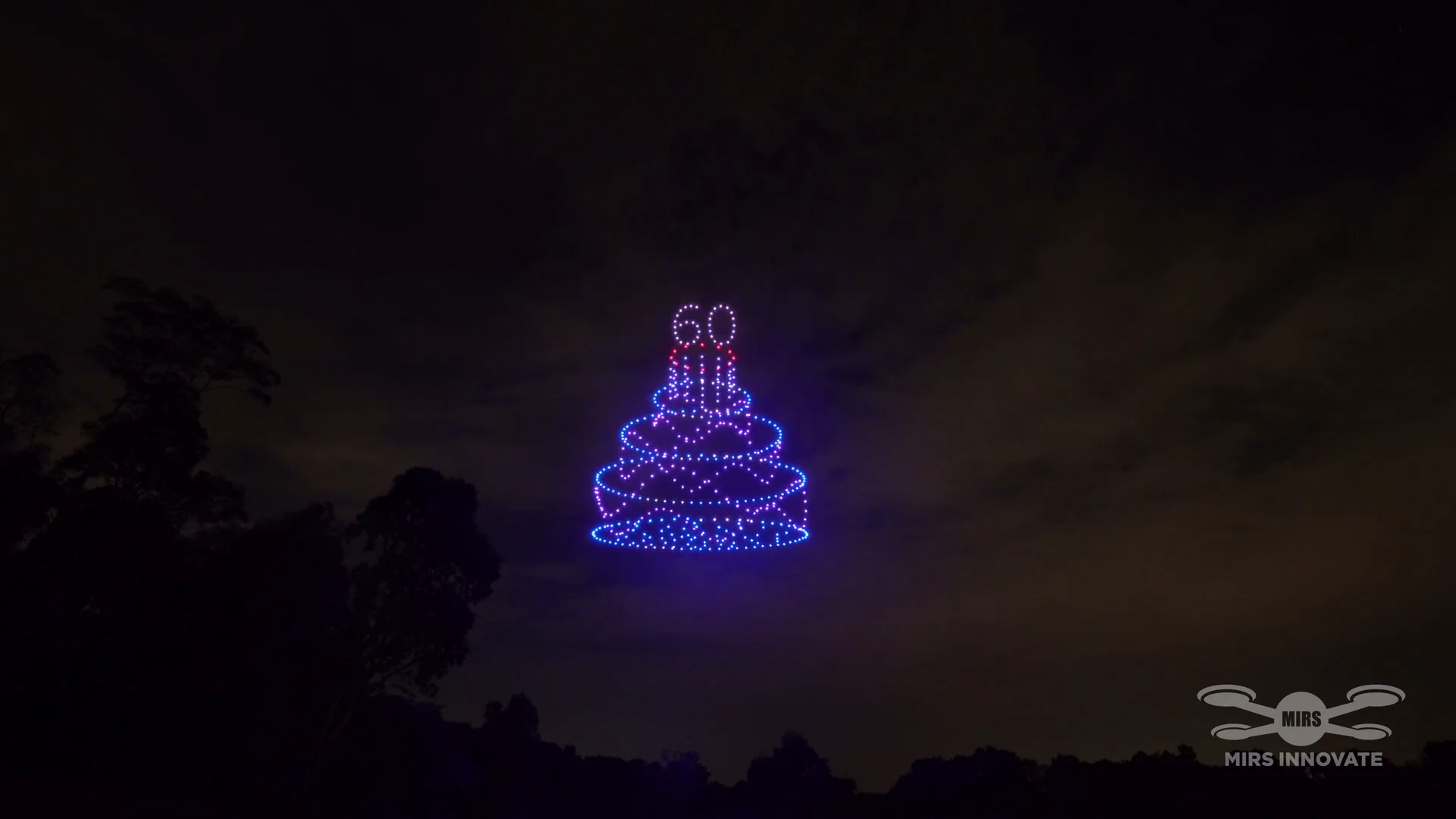 60th anniversary cake drone formation for Singapore Island Country Club jubilee