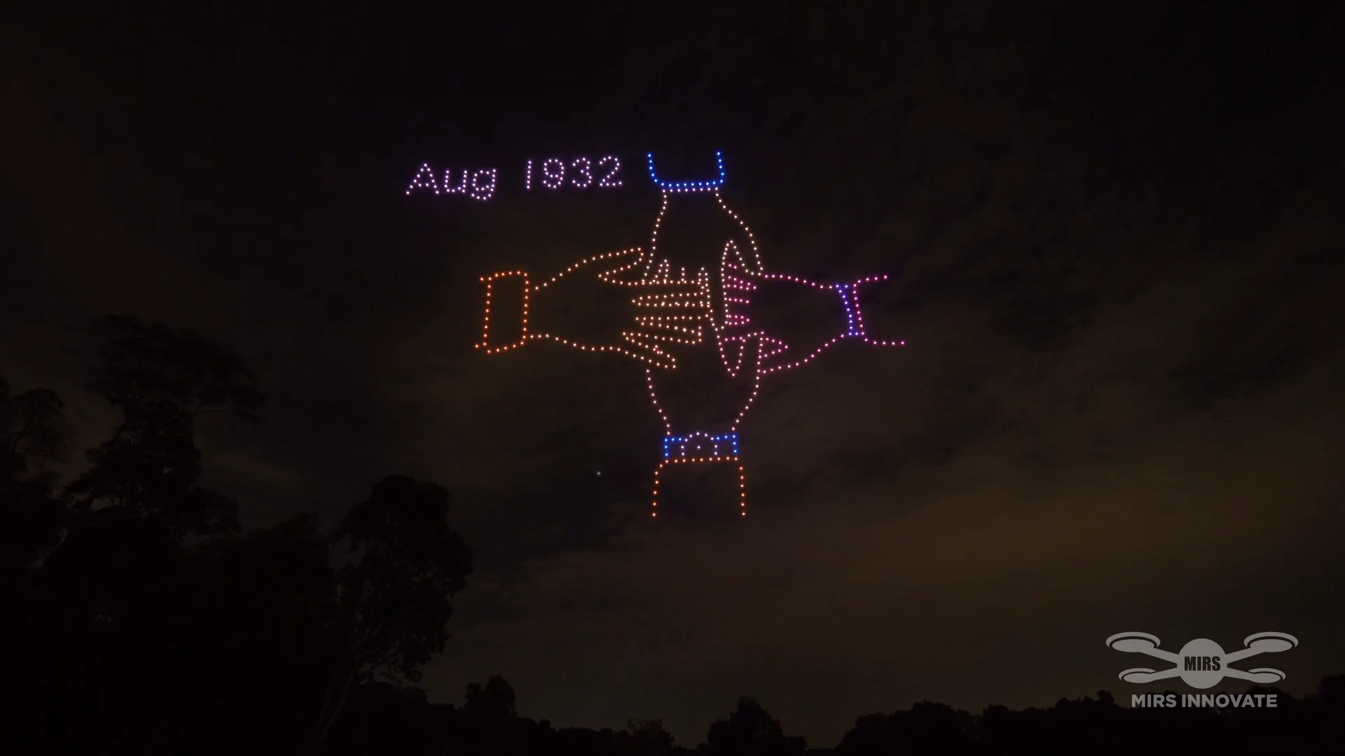 Aug 1932 torch drone formation for SICC Jubilee 60th anniversary