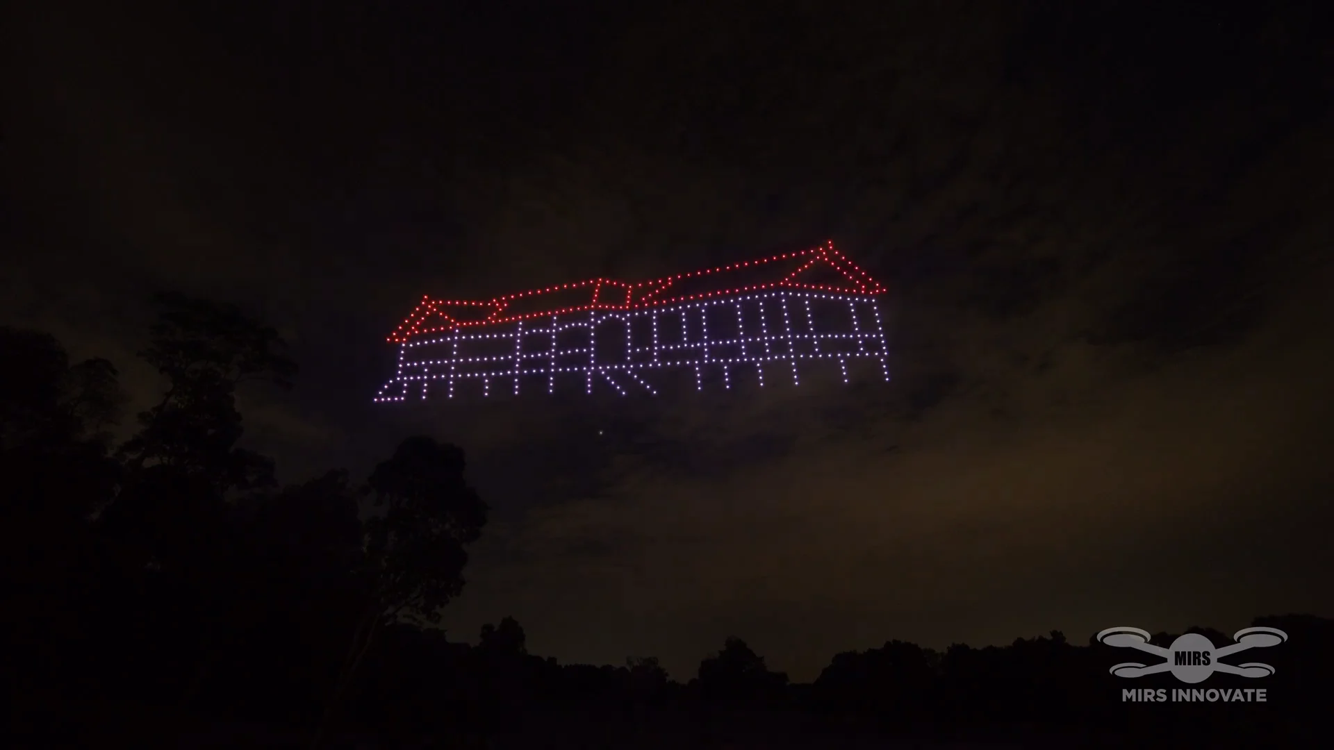 Clubhouse building drone formation for SICC Jubilee 60th anniversary
