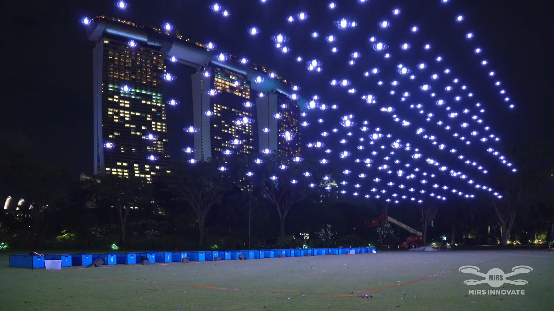 TOKEN 2049 Web3 Exhibition drone show Singapore - Token 2049 Web3 Exhibition Launch Grid Marina Bay Sands