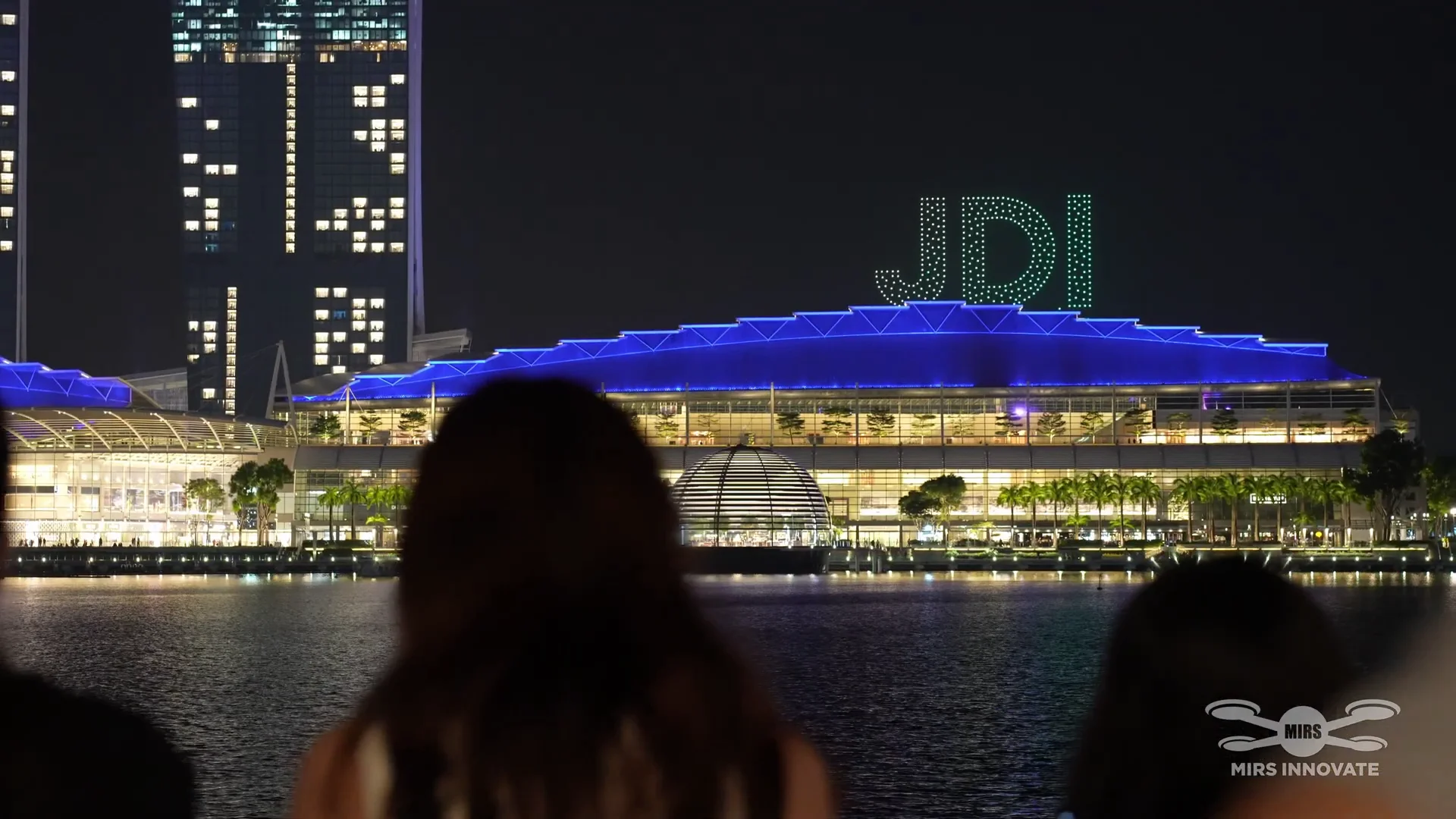 TOKEN 2049 Web3 Exhibition drone show Singapore - Token 2049 Web3 Exhibition Jdi Text Formation Marina Bay