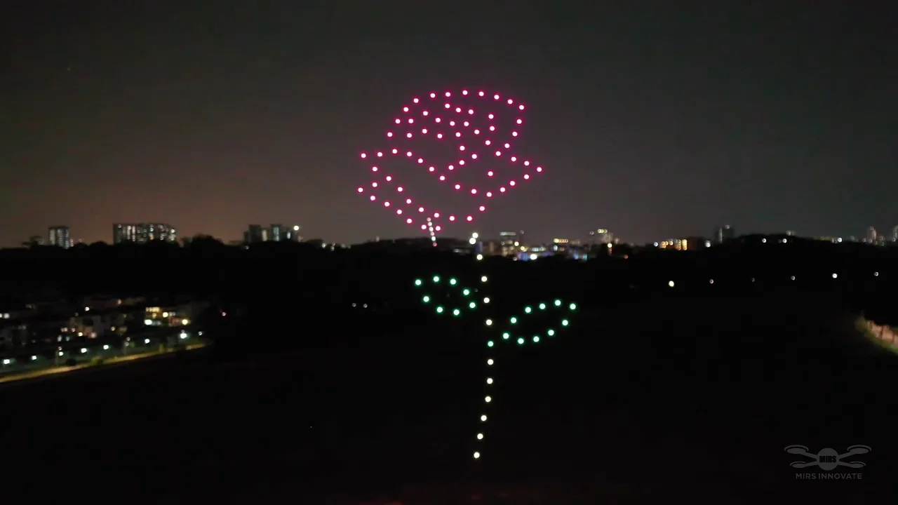 Old Holland Field Wedding Proposal Rehearsal drone show Singapore - Wedding Proposal Rehearsal Old Holland Field Rose Formation