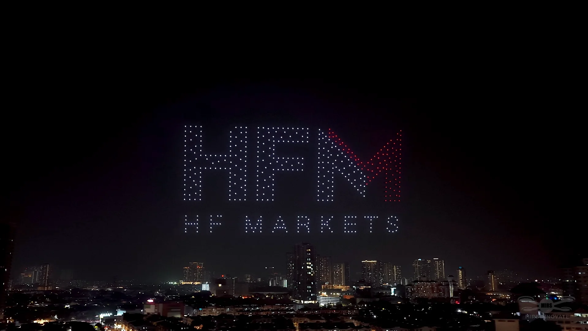 Wide HFM brand formation created with 500 drones