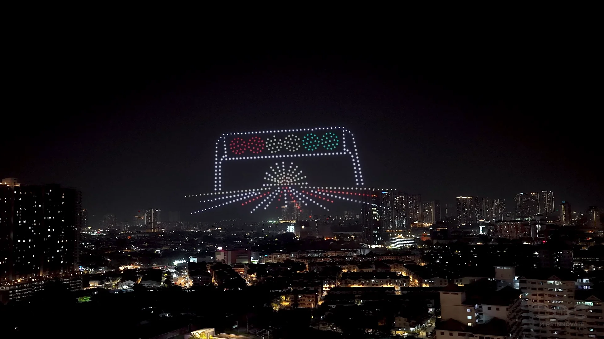 Traffic lights and racing road drone formation for HFM The Premiere Award