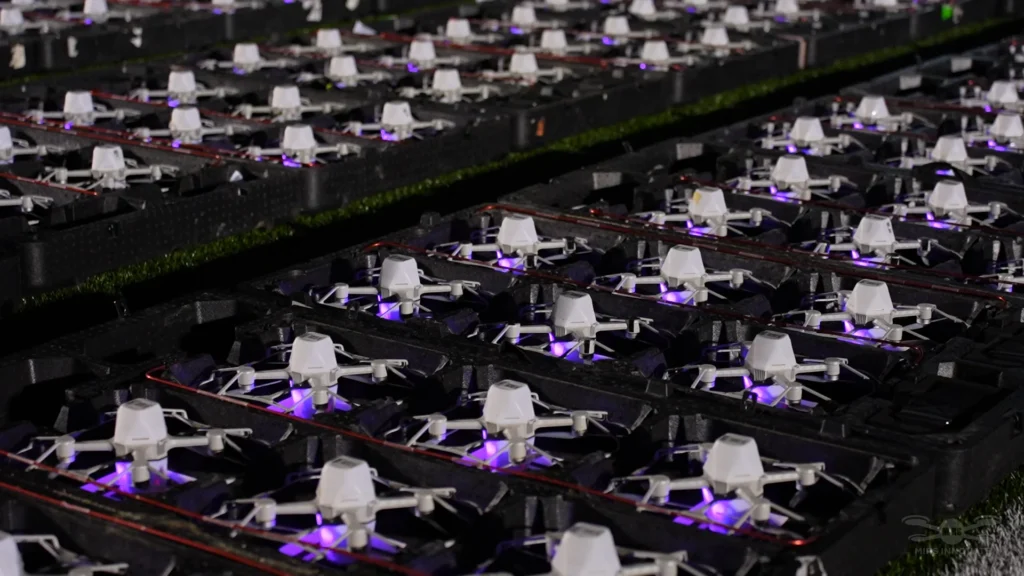Pre-flight drone launch grid for major-event venue planning by MIRS Drone Show